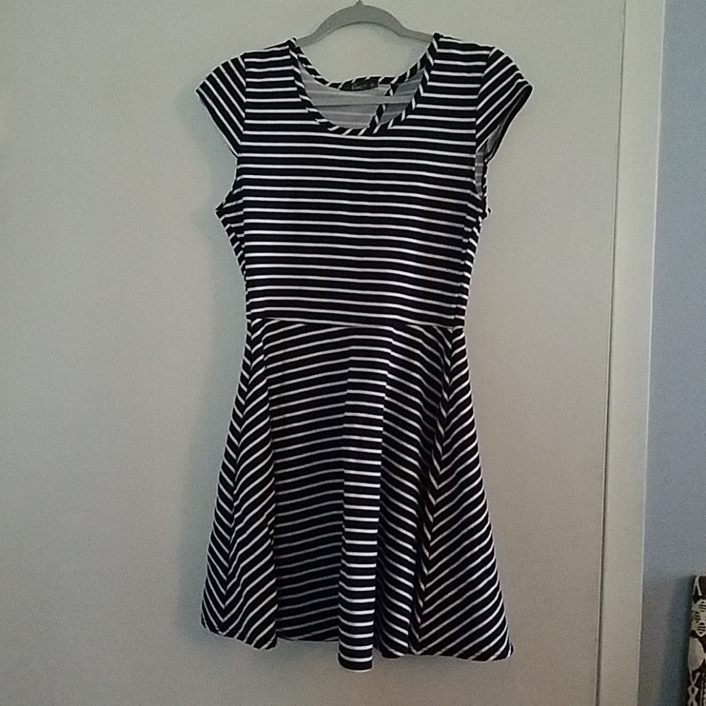 Striped Trumpet Dress